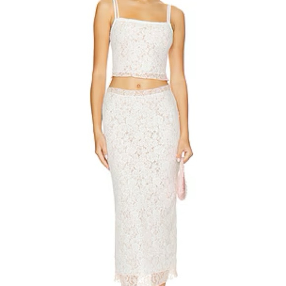 Amalie Skirt Set in white